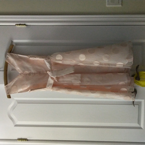 Bonnie Jean Size 16 Pink Polka Dot Dress - Picture 3 of 4